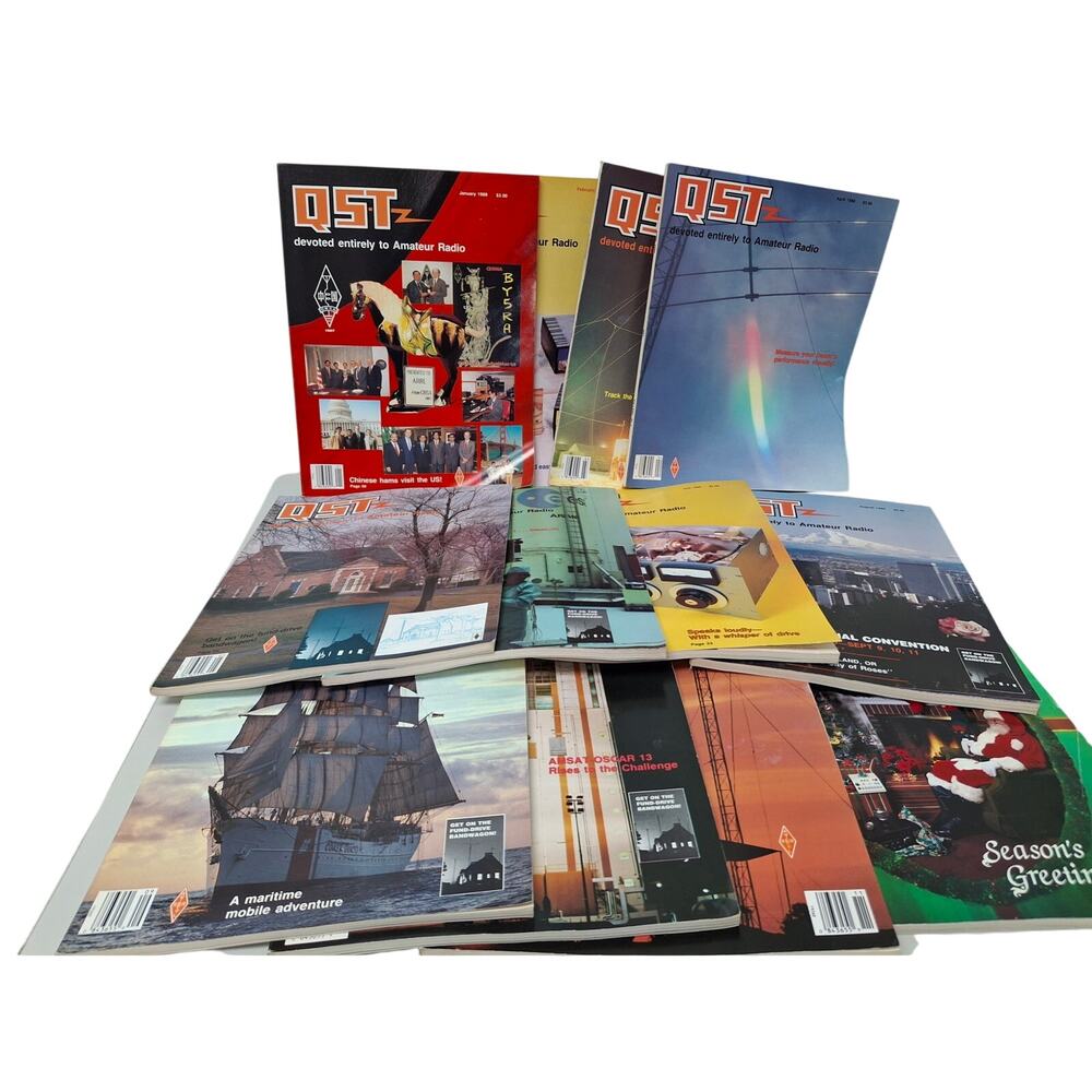 Vintage 1988 QST National Assn Amateur Radio Magazine FULL Year 12 Issues